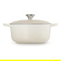 Le Creuset 21177227164430 Bráter Redondo 22 cm / 3.3 L de Hierro Fundido Esmaltado, Color Crema, Apto para Inducción, Hecho en Francia