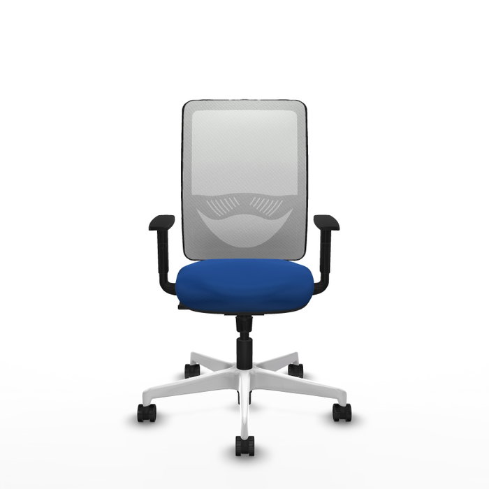 PIQUERAS Y CRESPO Silla de oficina Zulema con mecanismo Sincro Azul y Blanco