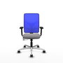 PIQUERAS Y CRESPO Silla de oficina Motilla con mecanismo Sincro/Traslack, Azul y Gris