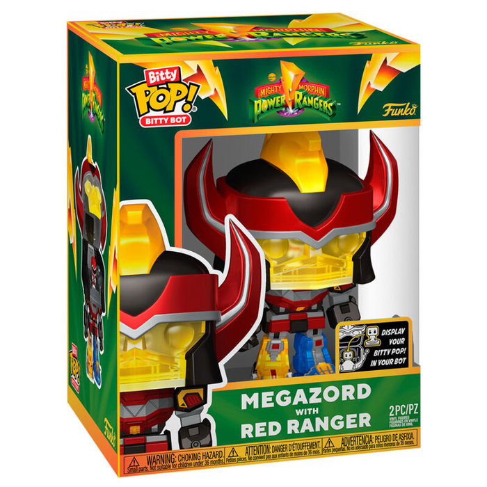Funko Mighty Morphin Power Rangers Pack de 4 Figuras Bitty POP! Bots Megazord y Red Ranger