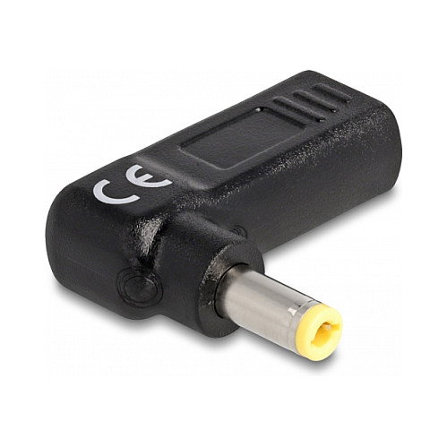 DeLOCK Adaptador de carga para portátil USB Type-C hembra a 5,5 x 2,5 mm macho 90° DeLOCK Adaptador de carga para portátil USB Type-C hembra a 5,5 x 2,5 mm macho 90°