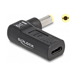 DeLOCK Adaptador de carga para portátil USB Type-C hembra a 5,5 x 2,5 mm macho 90°