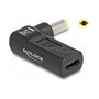 DeLOCK Adaptador de carga para portátil USB Type-C hembra a 5,5 x 2,5 mm macho 90°