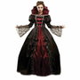 My Other Me Disfraz Vampira De Luxe Vestido Con Enagua Y Cuello Talla XXXL