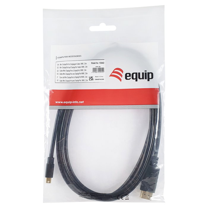 Equip Cable Mini DisplayPort a DP 2.0m 4K 60Hz HDCP