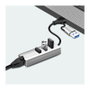LogiLink Hub USB 3.2 Gen1 con 3 puertos y adaptador Gigabit Ethernet, USB-A+C, aluminio