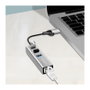 LogiLink Hub USB 3.2 Gen1 con 3 puertos y adaptador Gigabit Ethernet, USB-A+C, aluminio