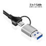 LogiLink Hub USB 3.2 Gen1 con 3 puertos y adaptador Gigabit Ethernet, USB-A+C, aluminio