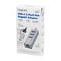 LogiLink Hub USB 3.2 Gen1 con 3 puertos y adaptador Gigabit Ethernet, USB-A+C, aluminio