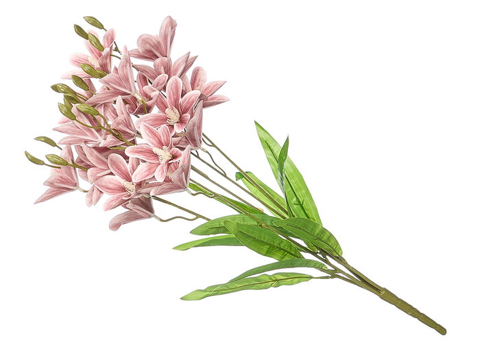 Ibergarden Vara 5 Ramas 20 Flores Rosa Envejecido 55 cm (Set de 12)