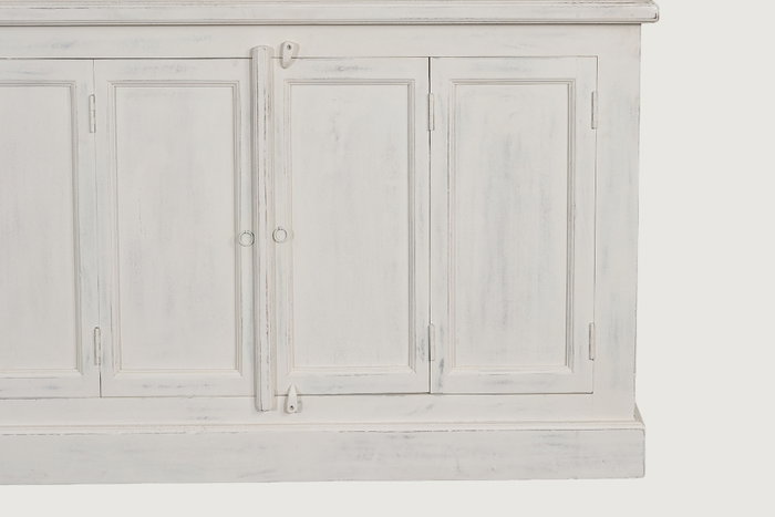 DKD Home Decor Vitrina Balines Nat 2c24 Decape Blanco 270x43x244 cm Teca Mango 8 Puertas