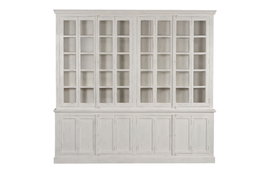 DKD Home Decor Vitrina Balines Nat 2c24 Decape Blanco 270x43x244 cm Teca Mango 8 Puertas
