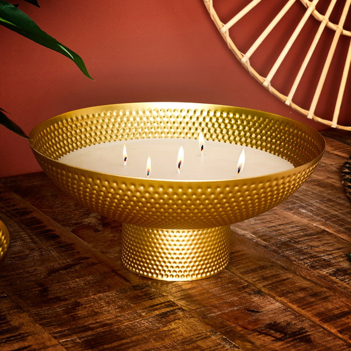 Home Deco Factory Vela Perfumada Colección Mirage Diámetro 26 cm Cera de Parafina 5 Mechas Algodón Duración 24h