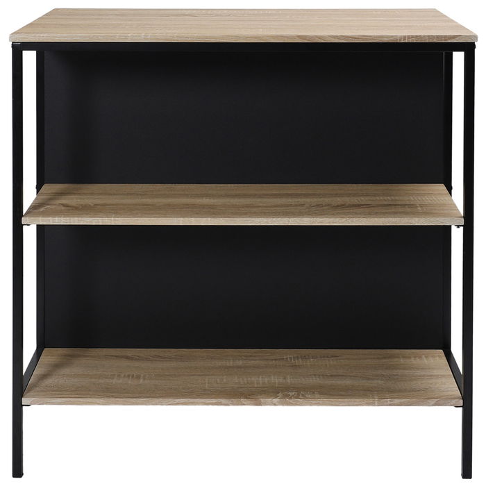 Home Deco Factory Mesa Isla con 2 Taburetes Essentiel Madera MDF y Hierro 100x60 cm