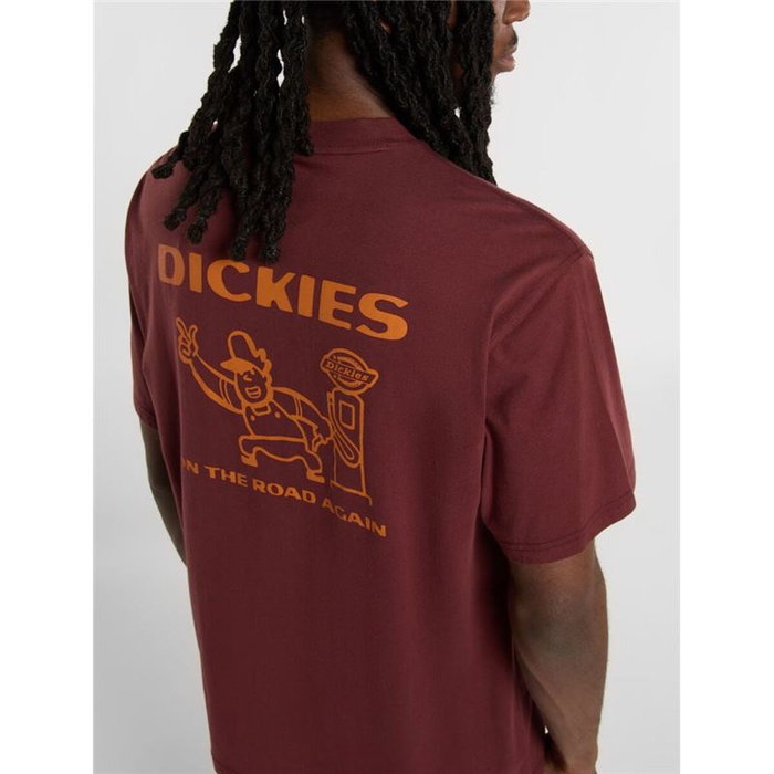 Camiseta de Manga Corta Hombre Dickies Burns Marrón 13-14 Años