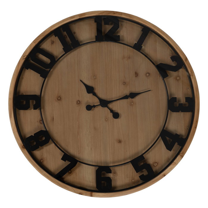 Mesa Centro Reloj Natural Dm-Madera 80 X 80 X 36 cm
