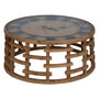 Ixia Mesa de Centro Reloj Natural DM-Madera