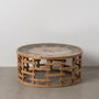 Ixia Mesa de Centro Reloj Natural DM-Madera