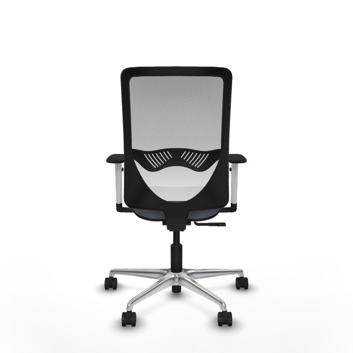 PIQUERAS Y CRESPO Silla de oficina Zulema con mecanismo Sincro, Gris y Blanco