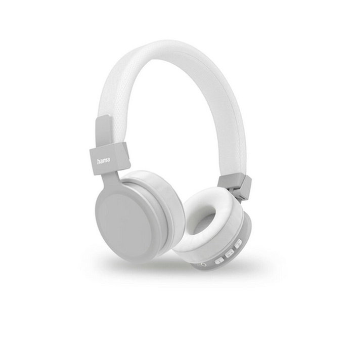Hama Freedom Lit 2 Auriculares Bluetooth Plegables con Micrófono Integrado, Batería 15h, Manos Libres y Asistente, Blanco