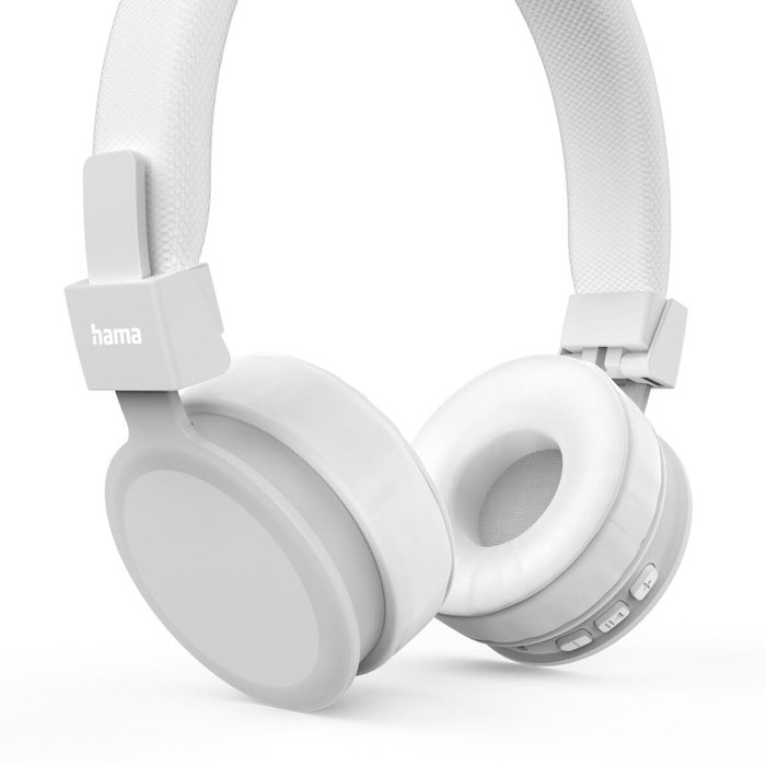 Hama Freedom Lit 2 Auriculares Bluetooth Plegables con Micrófono Integrado, Batería 15h, Manos Libres y Asistente, Blanco