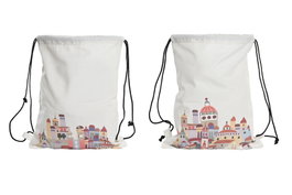DKD Home Decor Mochila Canvas y Algodón Multicolor Colección CASITAS