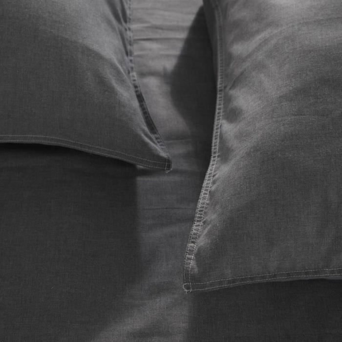 Today Funda nórdica Charme Chambray Gris oscuro Capucine 240 x 220 cm
