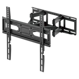 MANHATTAN Soporte de Pared TV Full Motion Articulado, 32-70 Pulgadas, Hasta 40 kg, VESA 100x100-400x400 mm, Negro