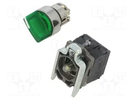 SCHNEIDER ELECTRIC Interruptor Rotativo Harmony XB4 22mm Verde LED 24V
