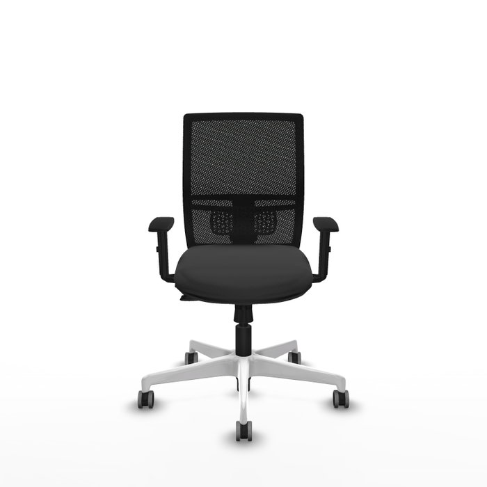 PIQUERAS Y CRESPO Silla de oficina Yunquera con mecanismo Sincro/Traslack, Gris oscuro y Negro