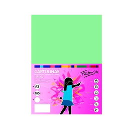 Fabrisa Pack de 50 Cartulinas A3 180g Verde Laguna