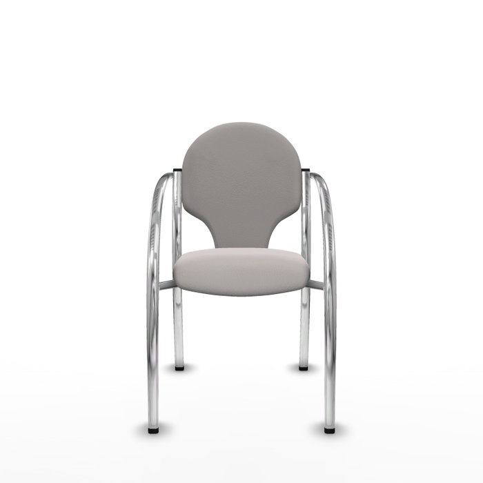 PIQUERAS Y CRESPO Silla Hellín Tapizada en Similpiel Blanco con Brazos Fijos PIQUERAS Y CRESPO Silla Hellín Tapizada en Similpiel Blanco con Brazos Fijos