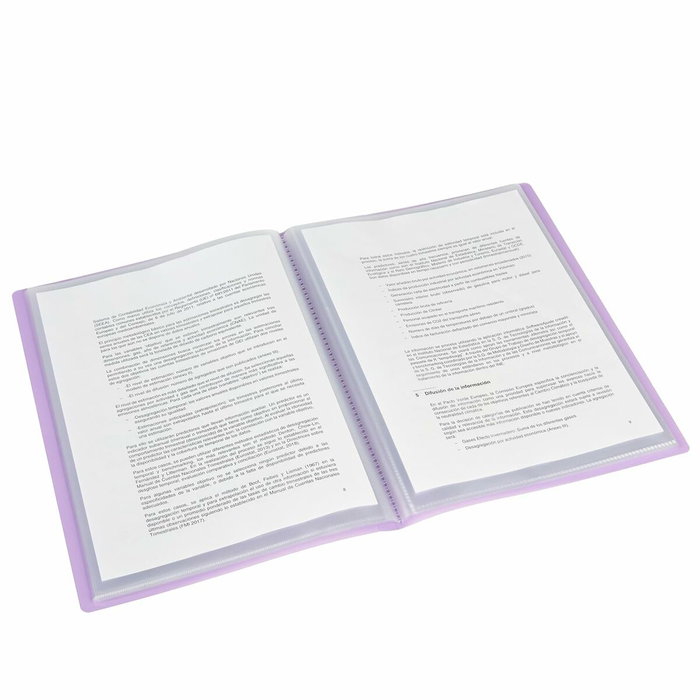 Grafoplás Carpeta con 30 Fundas Soldadas Folio Lavanda Soft