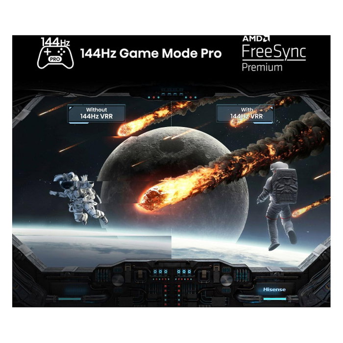 Hisense 100E77NQ PRO - Televisor 254cm/100" (100 Pulgadas) 4K Ultra HD QLED Smart TV, 144 Hz, HDR10+, Dolby Vision IQ, 4x HDMI 2.1, Bluetooth, WiFi, Negro