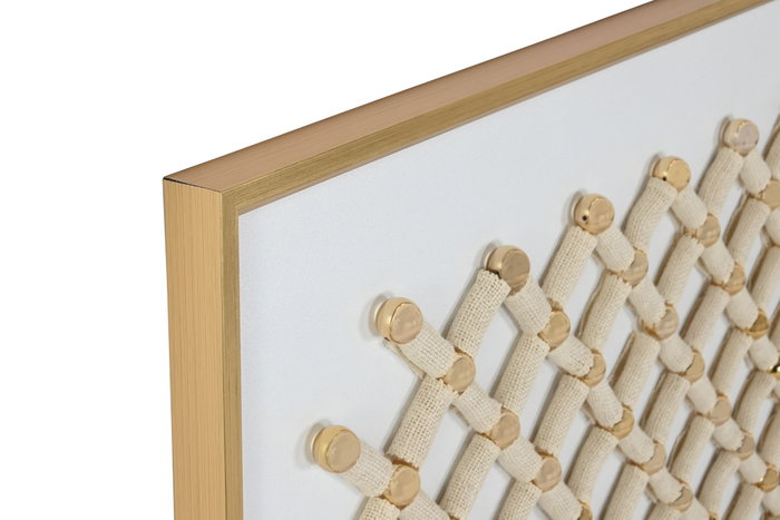 DKD Home Decor Set de 2 Cuadros Abstractos de Lienzo 100x100 cm