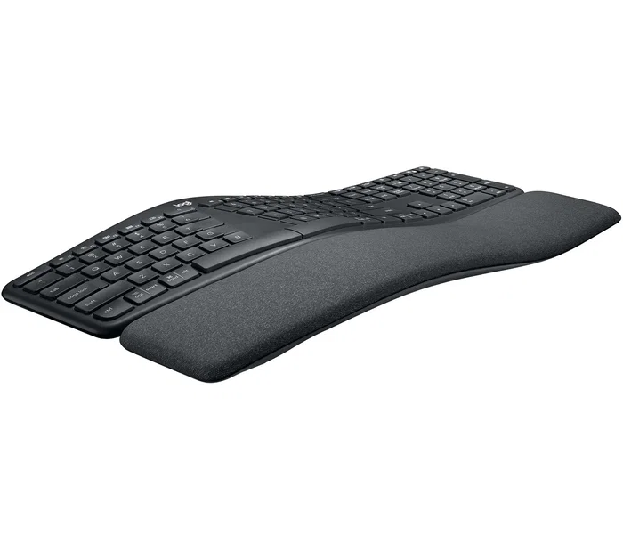 Logitech ERGO K860 920-009874 Teclado Inalámbrico RF + Bluetooth Completo (100%) Switch Semimecánico QWERTZ Suizo para Oficina Color Grafito