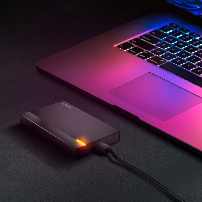 AISENS ASE-2524B Caja Externa 2.5 pulg SATA a USB 3.1 Gen1 Negra