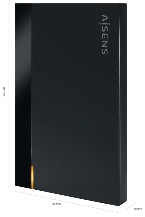 AISENS ASE-2524B Caja Externa 2.5 pulg SATA a USB 3.1 Gen1 Negra