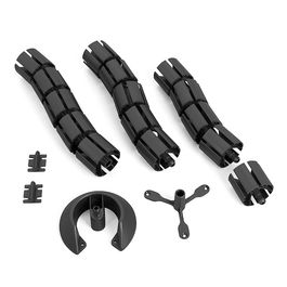 ORGANITA FABRICACIÓN EUROPEA Kela Ø45 6 Vías Pasacable para Mesa. Acabado Gris y Negro