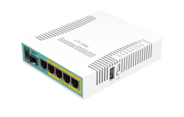 Mikrotik hEX PoE Router Blanco IEEE 802.3at Ethernet LAN 10/100/1000 Mbit/s 800 MHz 128 MB RAM 16 MB Flash