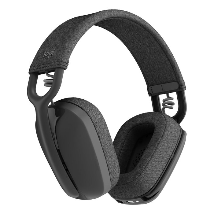 Logitech Zone Vibe Wireless MS Auriculares Diadema Inalámbrico Bluetooth USB-C, Optimizados para Microsoft Teams, Grafito