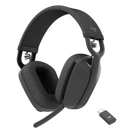 Logitech Zone Vibe Wireless MS Auriculares Diadema Inalámbrico Bluetooth USB-C, Optimizados para Microsoft Teams, Grafito