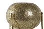 DKD Home Decor Portavelas Oriental Dorado Metal y Cristal 24 x 20 x 24 cm