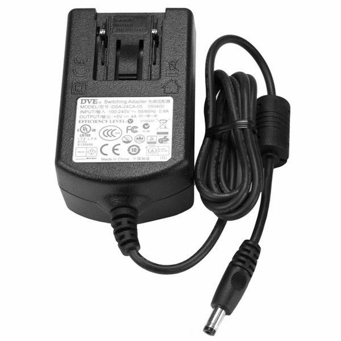 StarTech.com SVA5M4NEUA Adaptador de alimentación de 5V de CC y 4A, Negro