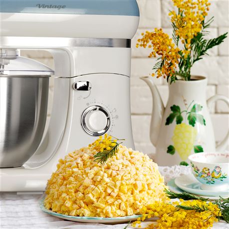 Ariete 1588/05 Robot de Cocina Vintage Azul con Bol de Acero Inoxidable y 10 Velocidades