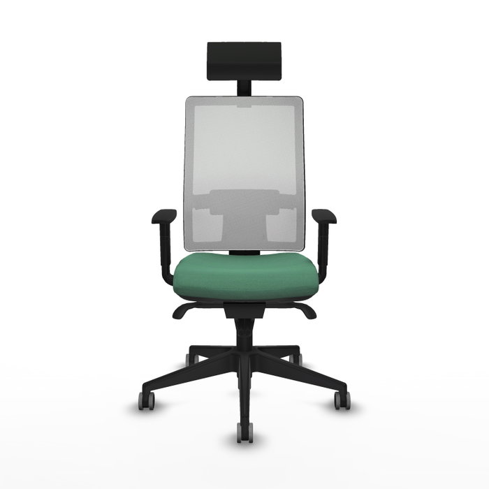 PIQUERAS Y CRESPO Silla de oficina Horna Verde esmeralda y Blanco con mecanismo Sincro PIQUERAS Y CRESPO Silla de oficina Horna Verde esmeralda y Blanco con mecanismo Sincro