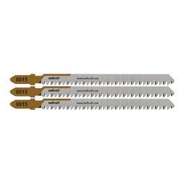Wolfcraft Hojas de sierra de calar HCS vástago en T corte fino 60 mm