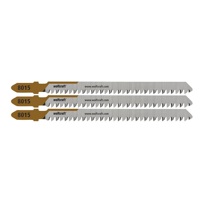 Wolfcraft Hojas de sierra de calar HCS vástago en T corte fino 60 mm Wolfcraft Hojas de sierra de calar HCS vástago en T corte fino 60 mm
