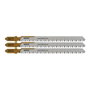 Wolfcraft Hojas de sierra de calar HCS vástago en T corte fino 60 mm