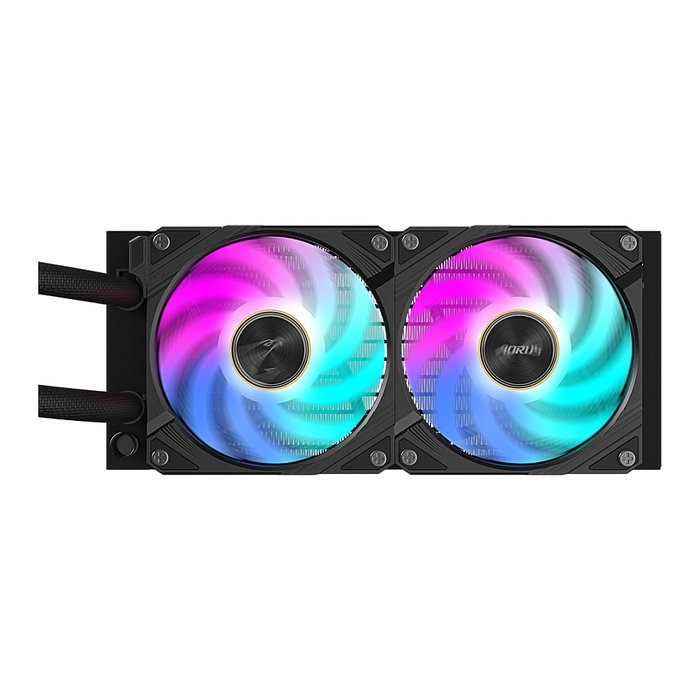 GIGABYTE AORUS WATERFORCE X II 240 Refrigerador Líquido CPU AIO - Pantalla LCD, 2x Ventiladores ARGB 120mm, Compatible Intel LGA 1851 y AMD AM5, TDP 300W
